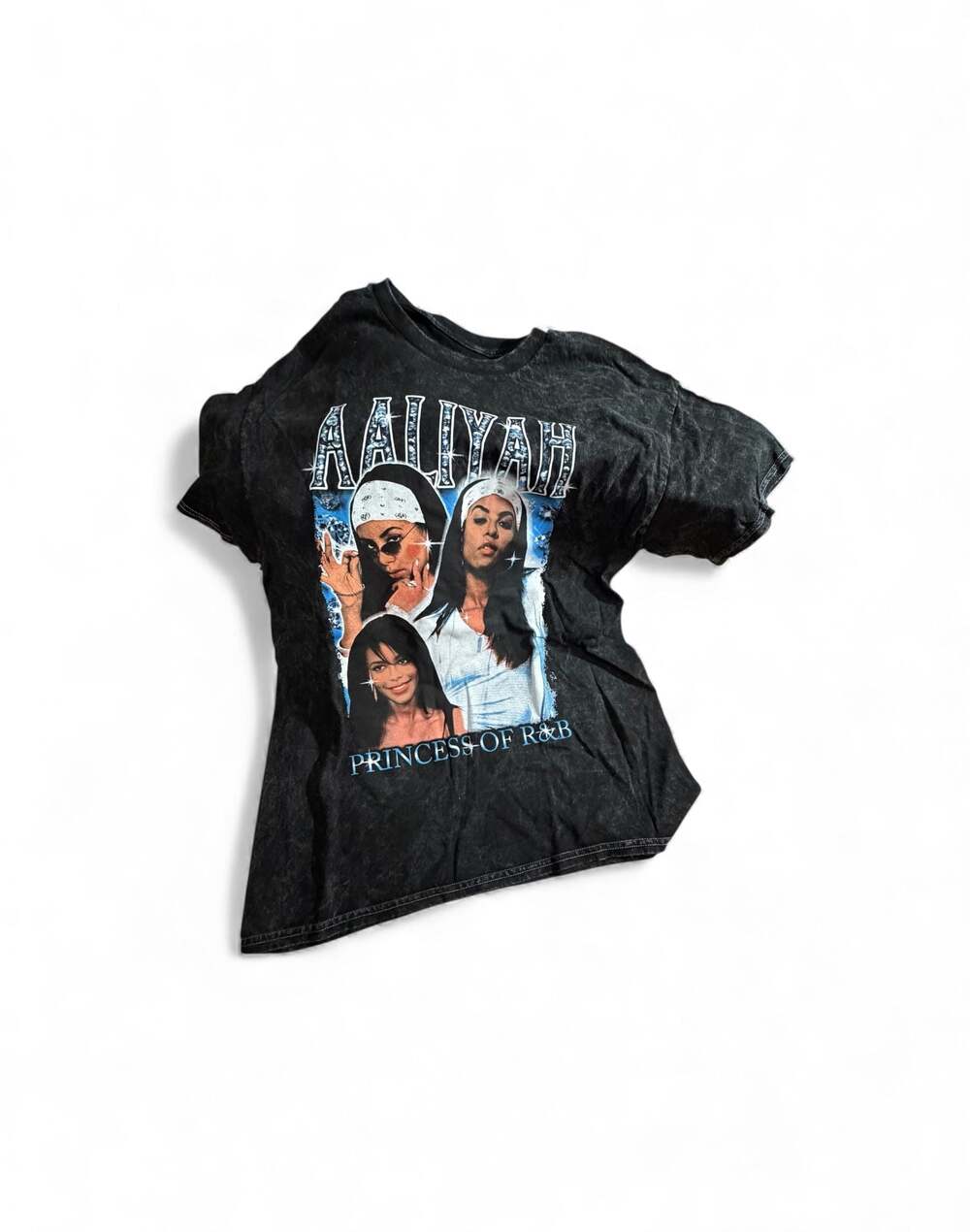 Aaliyah Princess of R&B Black Graphic T-Shirt